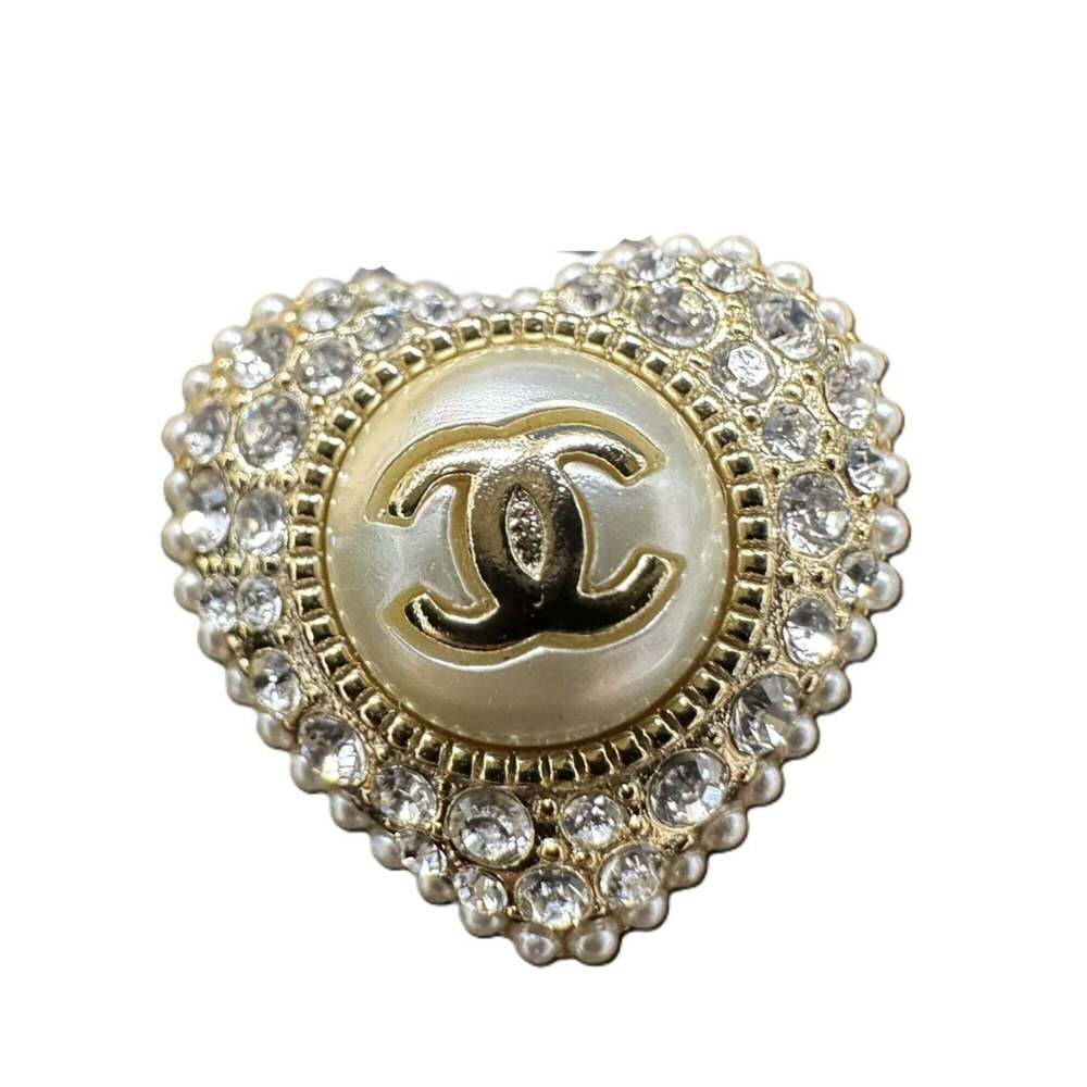 CHANEL Authentic White Logo Earrings - Picture 3 of 10
